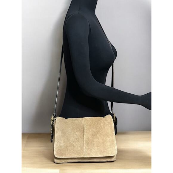 Vintage Coach 9578 Suede Crossbody Flap Bag - Picture 8 of 12